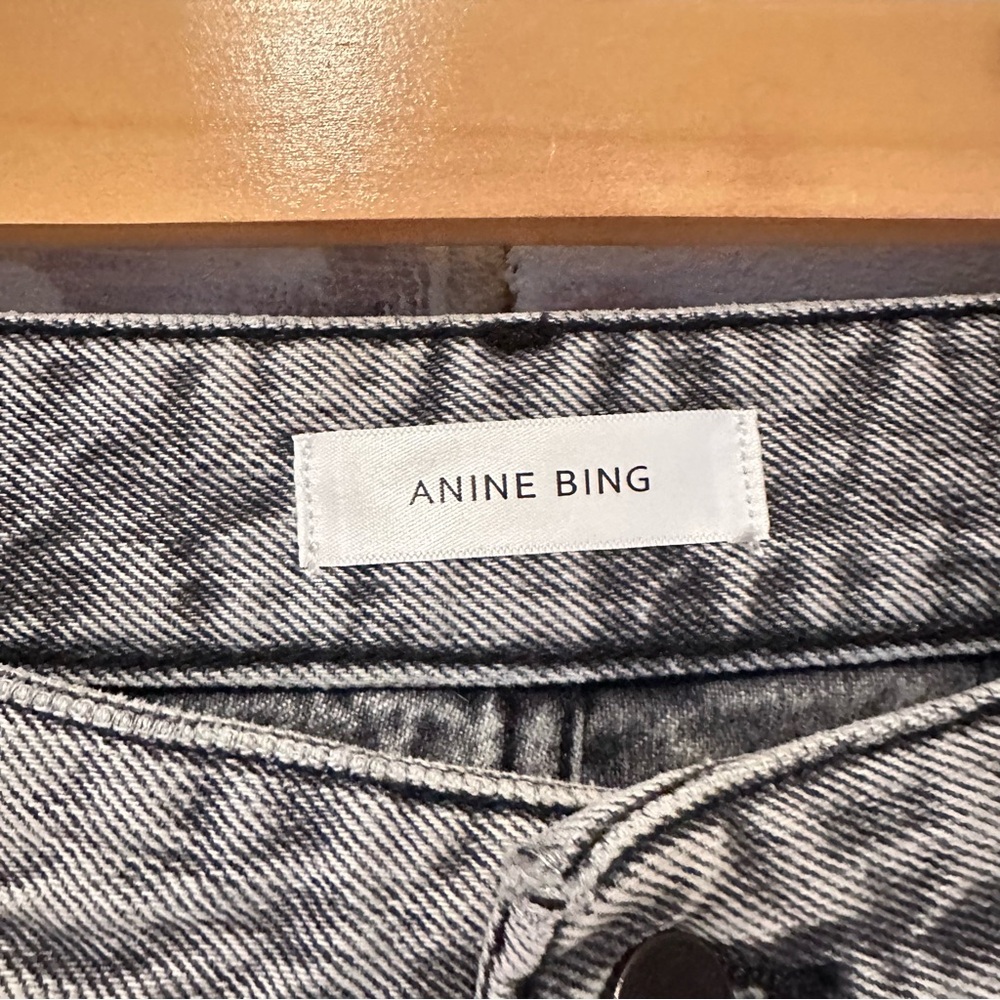 Anine Bing Etta Jeans Acid Gray straight leg - Picture 4 of 6